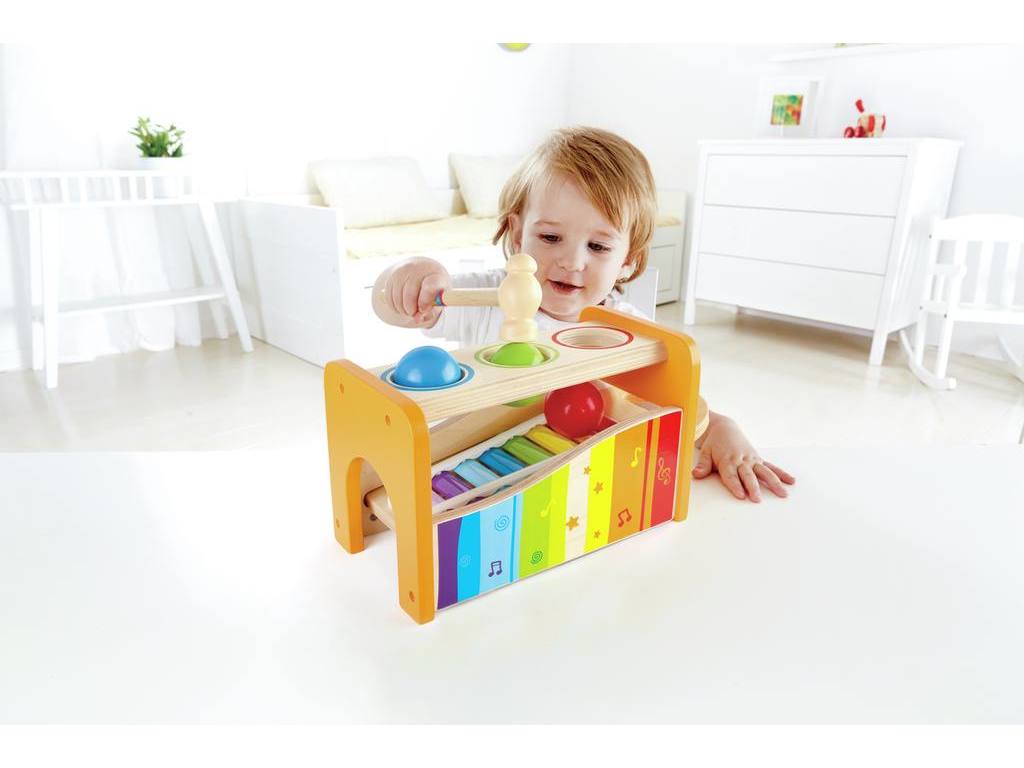 The Wooden Toy Factory Pound & Tap Bench With Xylophone