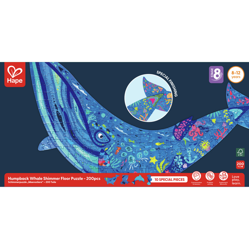 Humpback Whale Shimmer Floor Puzzle - 200pcs