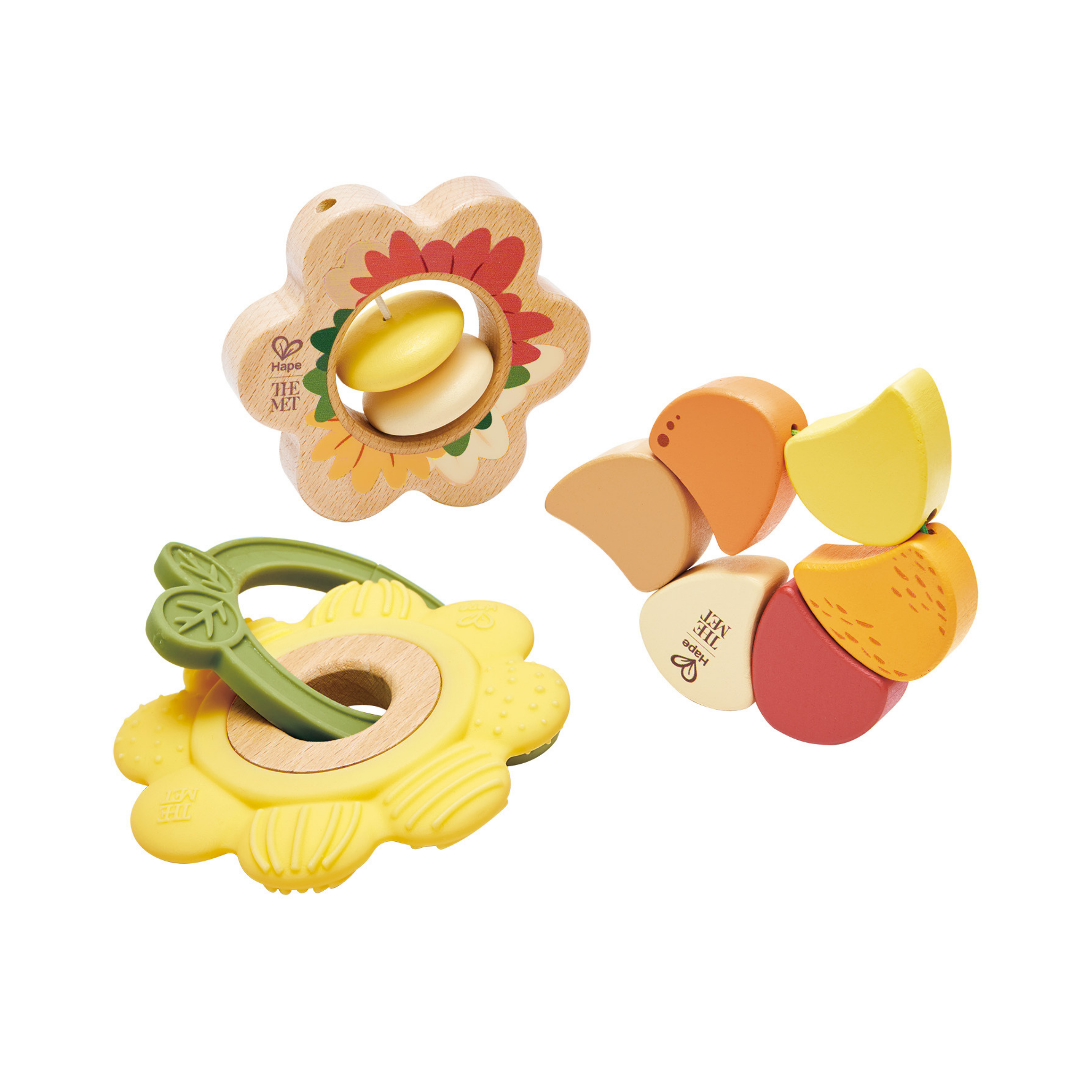 Artful Flowers Rattle Trio