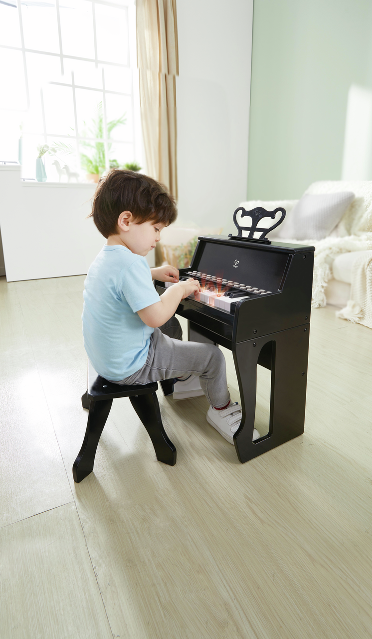 Learn with Lights Black Piano with Stool Learn with Lights Black Piano with Stool