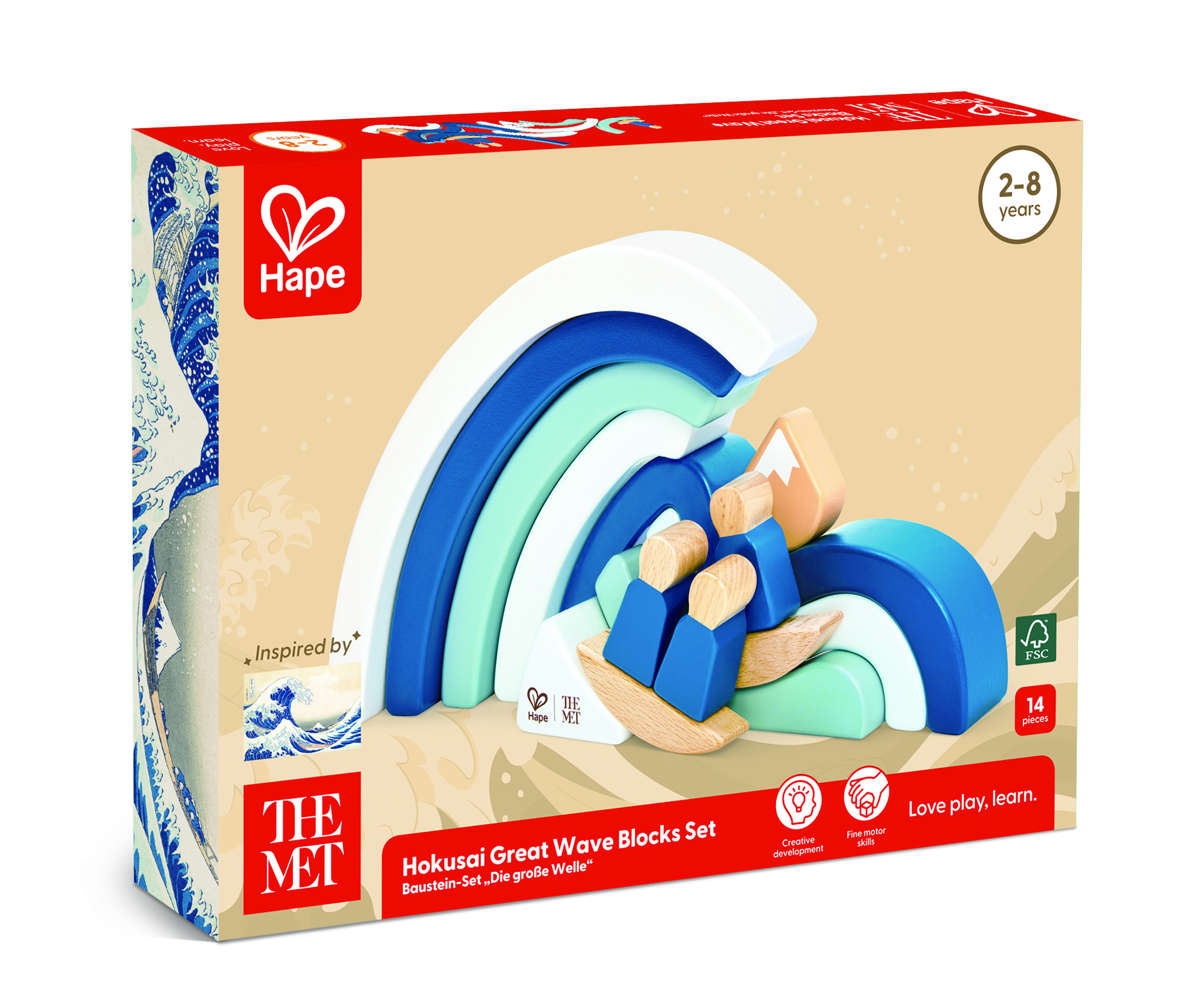 Hokusai Great Wave Block Set