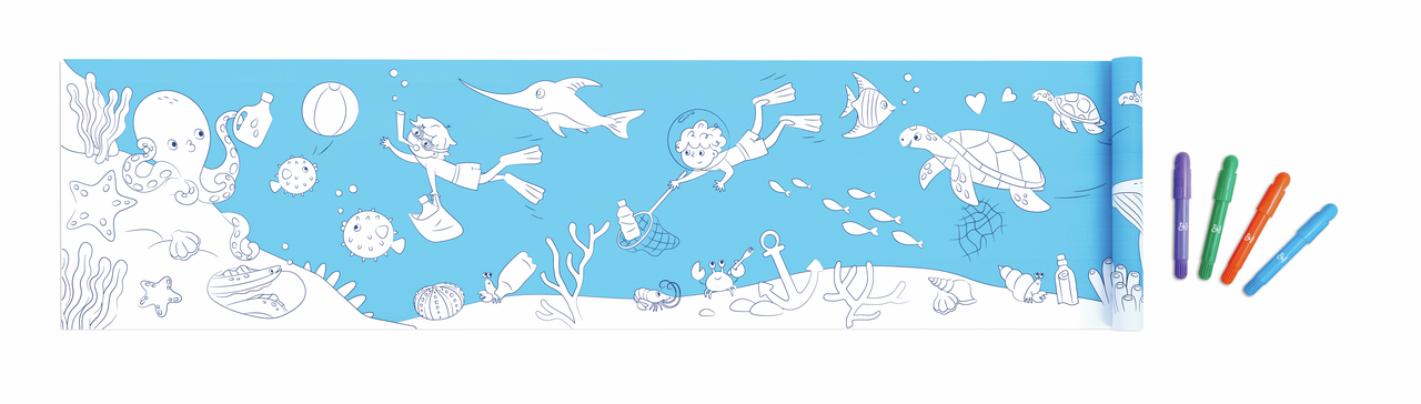 Ocean Doodle Paper Roll Ocean Doodle Paper Roll