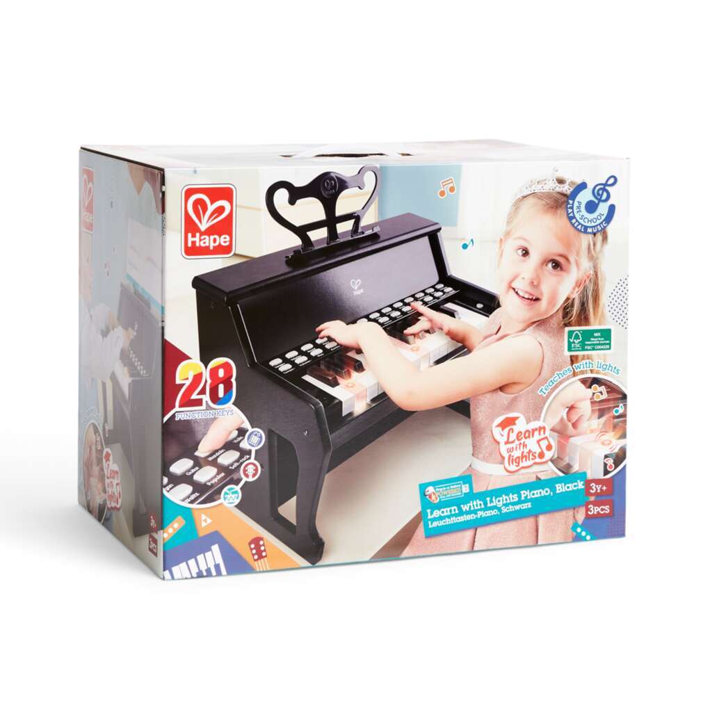 Learn with Lights Piano, Black  Learn with Lights Piano, Black