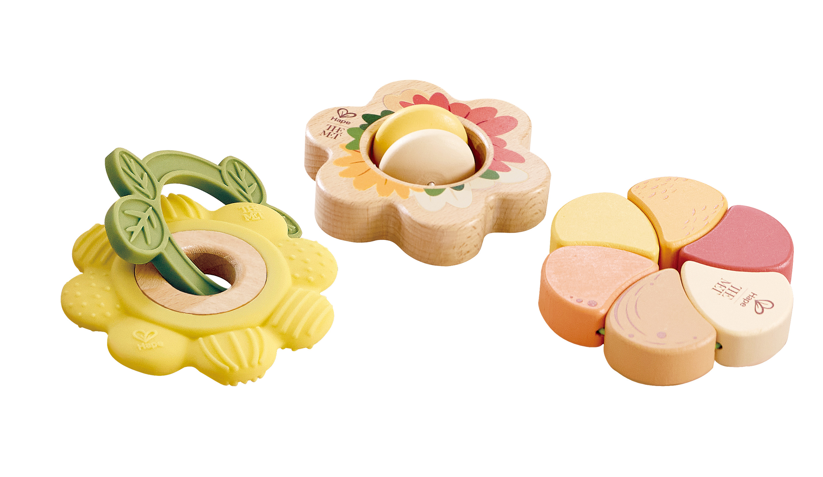 Artful Flowers Rattle Trio