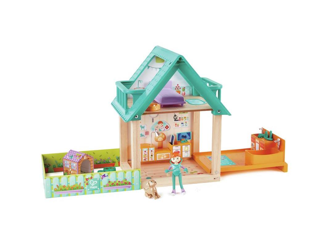 Hape Wooden Doll House Furniture Family Car Play Set 