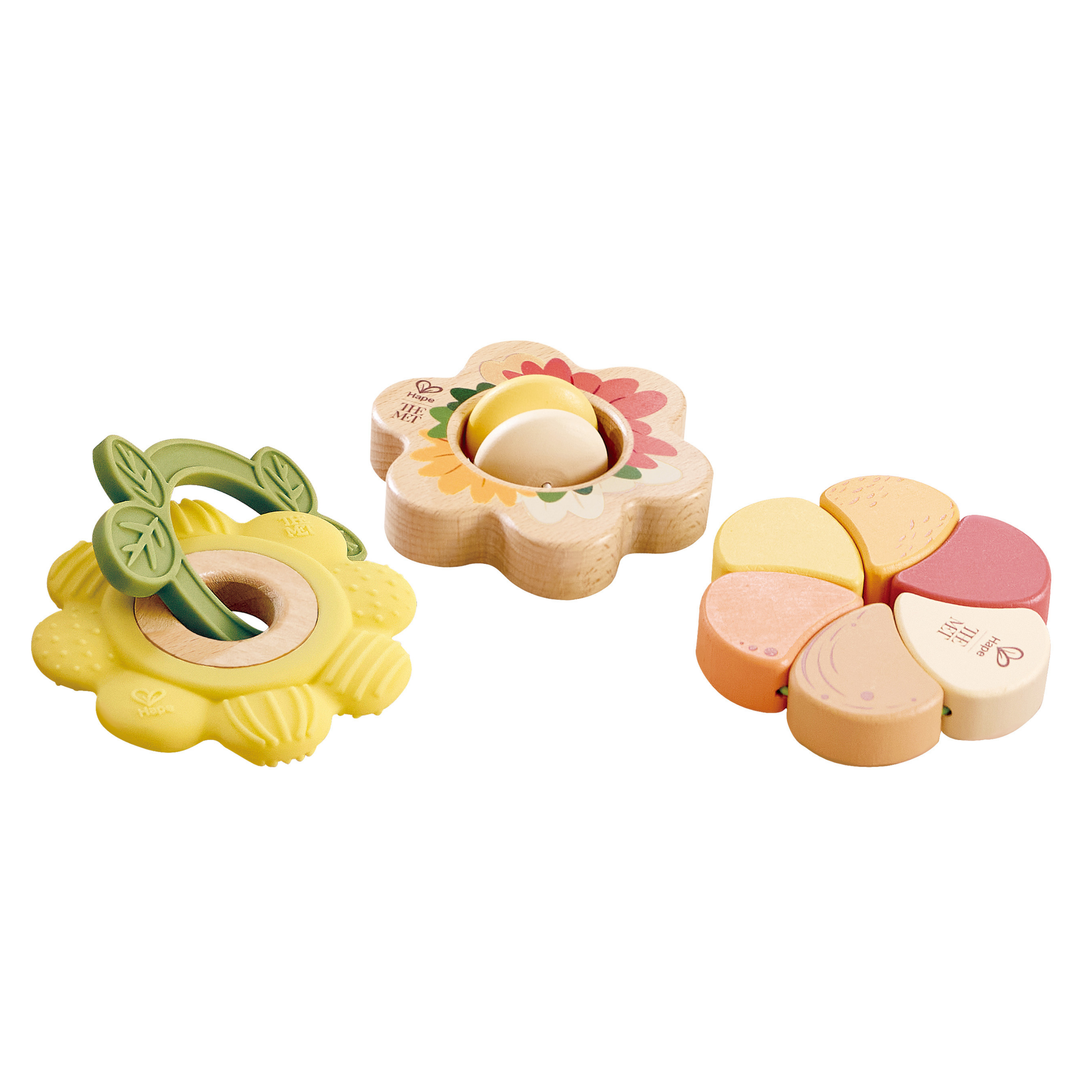 Artful Flowers Rattle Trio